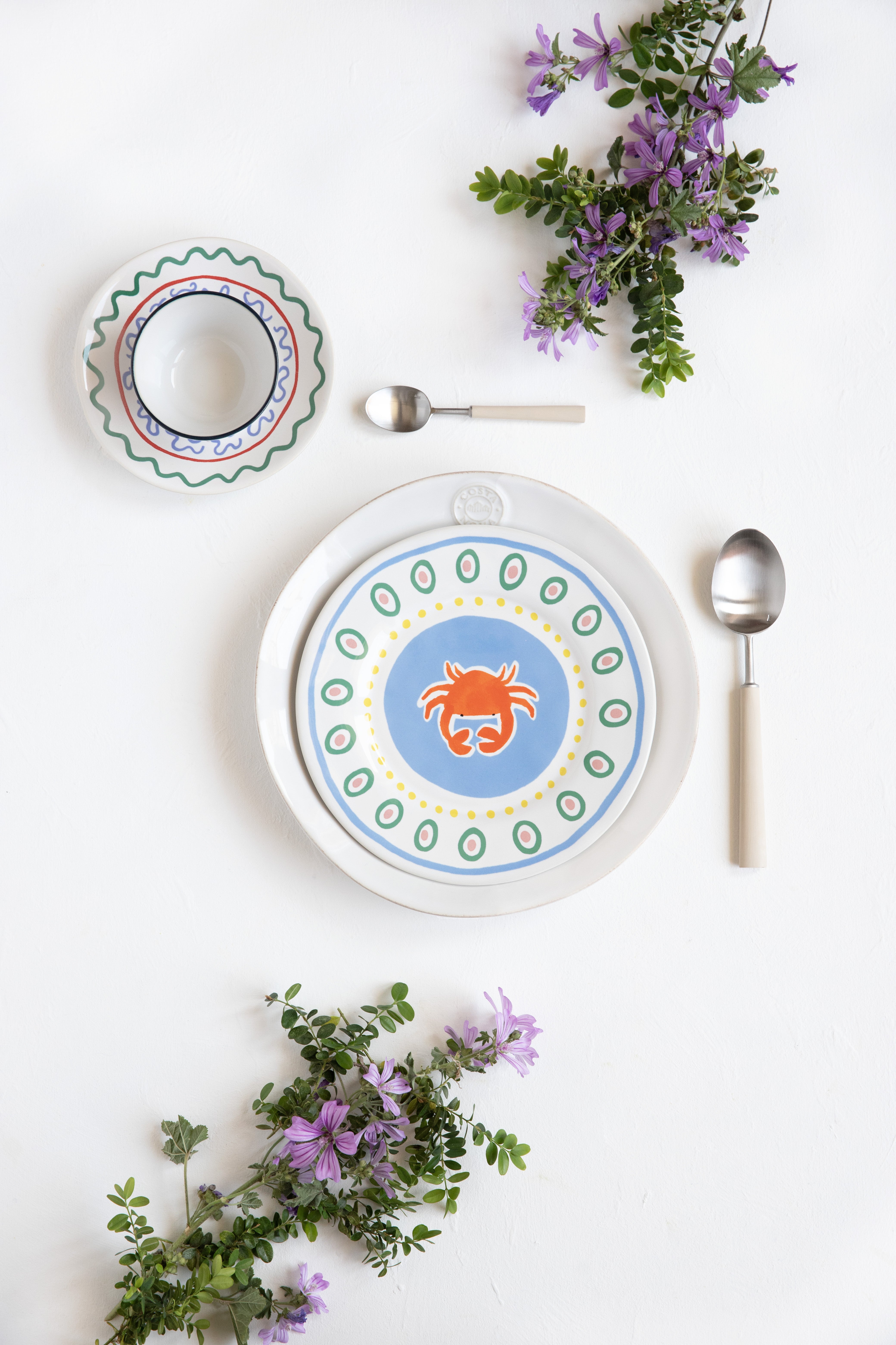 Plato de postre Cangrejo Summer Bliss