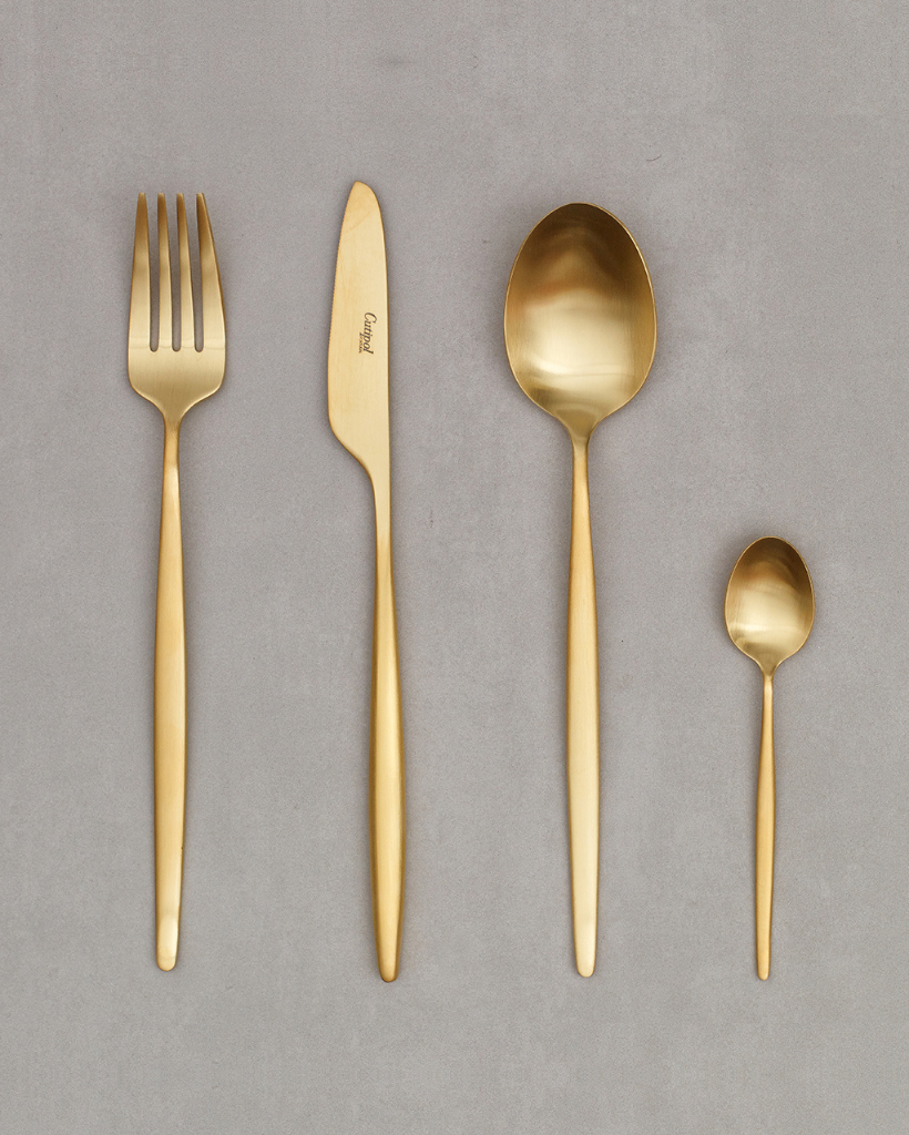 Cutipol Solo Gold Matt Cutlery set - 4 piece 