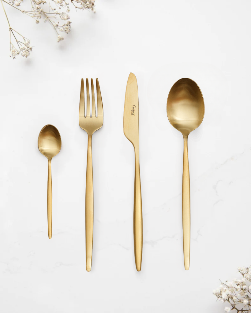 Cutipol Solo Gold Matt Cutlery set - 4 piece 